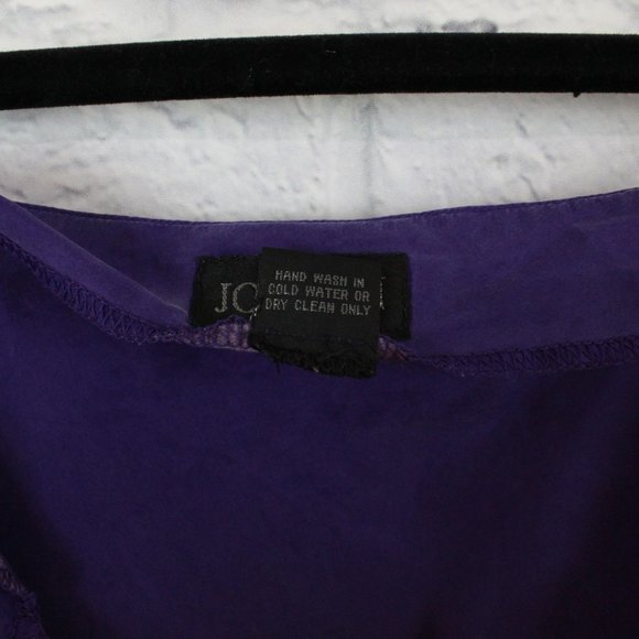 JOLYNN Women's 100% Purple Silk Night Dress Size M - Picture 8 of 9
